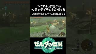 【ティアキン】一瞬ゲーム内時間で大量のアイテムを出す方法【ゼルダの伝説 ティアーズ オブ ザ キングダム】shorts [upl. by Gunilla795]