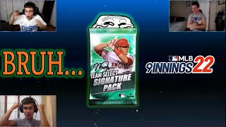 MLB 9 Innings 22  TEAM SELECT SIGNATURE PACK WITH JAYFISH AND AKS NEW TEAM MASSIVE TROLL [upl. by Elihu57]