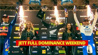 Jett Lawrence Dominated FULL WEEKEND  Detroit Supercross 2024 [upl. by Rinaldo]