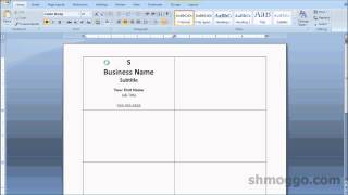 Printing Business Cards in Word  Video Tutorial [upl. by Attenoj]