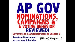 AP GOV Review Chapter 9 Nominations Campaigns amp Voting [upl. by Feerahs]