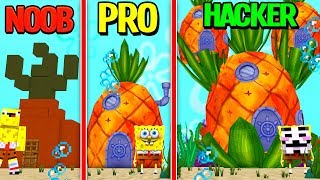 Minecraft  NOOB PRO HACKER  Spongebob Squarepants House [upl. by Chelton]