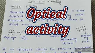 optical activity stereochemistry  MSc sem1 organic chemistry notes  complete notes [upl. by Emya318]