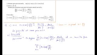 14 Exercice nombres complexes Application des formules dEuler puis un raisonnement par récurrence [upl. by Philbrook]