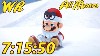 Former WR Super Mario Odyssey All Moons 880 Speedrun in 71550 [upl. by Schwejda407]