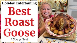 Easy Roast Goose Recipe with a Port Wine Cherry Sauce and Sage and Onion Stuffing [upl. by Neiv]