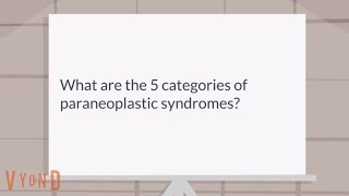 What are the five categories of paraneoplastic syndromes [upl. by Pollerd989]