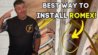 How to Install Romex wire especially if your a new electrician electrician electricalcontractor [upl. by Sollars]