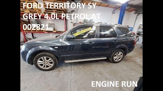 002821 FORD TERRITORY SY GREY 40L PETROL AT [upl. by Meggs823]