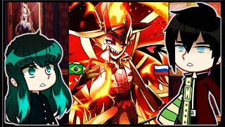 Hashiras react to Lucifer Morningstar Hazbin Hotel Pt12 [upl. by Froh]