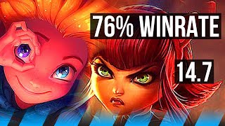 ZOE vs ANNIE MID  76 winrate 700 Godlike  KR Grandmaster  147 [upl. by Artap]