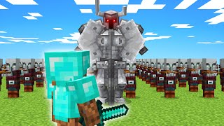 I Fought the LARGEST RAID EVER in Minecraft [upl. by Savvas]