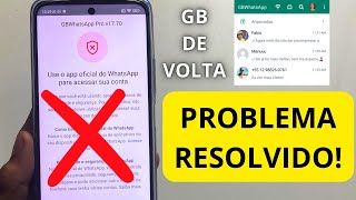 COMO TER O WHATSAPP GB DE VOLTA😱 Mesmo aparecendo pra você usar o oficial [upl. by Tomi]