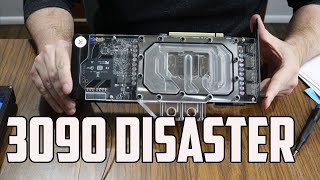 EVGA 3090 XC3 Ultra Water Block Replacement And Disaster [upl. by Aneeh]