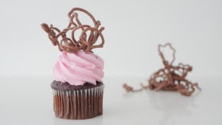 Crazy Chocolate Swirl decorations for desserts how to cook that ann reardon [upl. by Elyk]