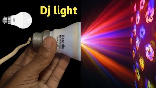 How to make powerfull DJ Light at home using old LED Bulb  Decoration light  Dj light  light [upl. by Dnomsaj787]