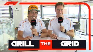 McLarens Fernando Alonso and Stoffel Vandoorne  Grill the Grid Truth or Lie [upl. by Ativ]