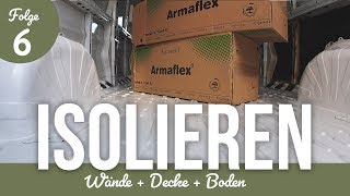 Isolieren  dämmen unseres Campervans mit Armaflex  Boden fertig [upl. by Arorua]