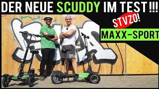 Elektro Dreirad im TEST Scuddy Maxx Sport mit Straßenzulassung Escooter Eroller Review DEU [upl. by Lanrev]