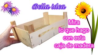 Mira que HERMOSO y Práctico organizador con caja de madera  Decoupage y RESINA CASERA  DIY [upl. by Ahteral335]