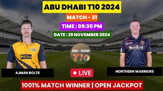 AJMAN BOLTS VS NORTHERN WARRIORS LIVE MATCH T10 DUBAI 2024 MATCH TOSS SESSION WINNER BY AARAV [upl. by Labanna]