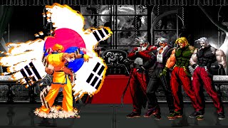 KOF Mugen Korean Golden vs Boss Rugal Team [upl. by Dan574]