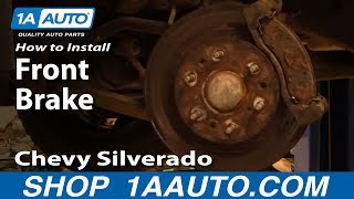 How to Replace Front Brakes 0506 Chevy Silverado 1500 [upl. by Aleta]