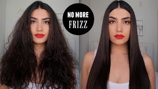 HOW TO STRAIGHTEN AND CURL FRIZZY HAIR [upl. by Aisak]