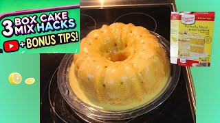 3 Box Cake Mix Hacks amp 4 Bonus Tips for Your Best Cake EVER [upl. by Ailahtan497]