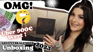 OMG 😱 über 900€ Wert Douglas Luxury Adventskalender 2023  24 Türchen UNBOXING [upl. by Cynera]