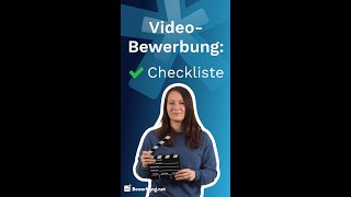 Bewerbungsvideo Checkliste shorts [upl. by Zela]