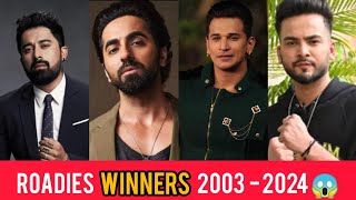 Roadies Winners Season 1 To 20  roadies princenarula ayushmankhurana [upl. by Airolg]