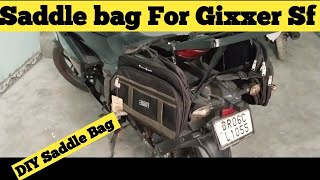 Saddle Bag For Gixxer Sf  How To DIY Saddle Bag  DIY Saddle Bag Home Made MonsterYtVlogs [upl. by Shep]