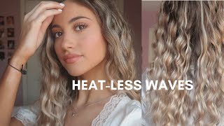 HEATLESS OVERNIGHT CRIMPEDWAVY HAIR TUTORIAL  no socks or straws [upl. by Mariano]