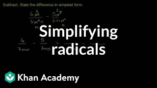 Simplifying first for subtracting rational expressions  Algebra II  Khan Academy [upl. by Rangel]