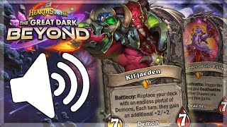 Hearthstone  All Legendary Play Sounds Music and Subtitles Legacy  The Great Dark Beyond [upl. by Assirec]