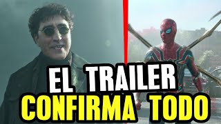 TRAILER SpiderMan No Way Home explicado HD hechizo de Strange y multiverso Octopus Duende Verde [upl. by Ydne290]