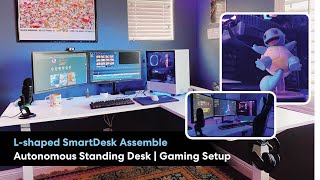 The Aesthetic Gaming SmartDesk Corner Setup  Autonomous x Jpndiazz [upl. by Rivard]