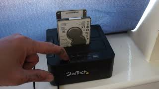 Startech SDOCK2U33RE UASP duplicator hard drive HDD SSD dock docking station [upl. by Osmond683]