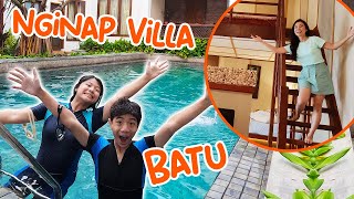 24 JAM BERENANG amp NGINAP VILLA KOLAM BATU MIRIP KOLAM PRIBADI  CNX TOUR DE JAWA 12  vlog liburan [upl. by Lauhsoj]