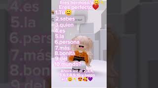 Eres perfectoa❤️shortparati apoyopliiiis Roblox teamoxmil✨ [upl. by Drofla]