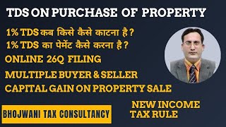 TDS on PURCHASE of PROPERTY NEW RULES 202425 26QB Form Online [upl. by Boorman]