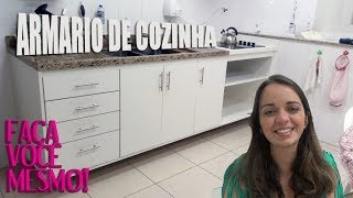 Como fazer Armário de cozinha  Balcão da Pia  Rebeca Salvador DIY [upl. by Elleret]