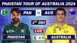 PAKISTAN vs AUSTRALIA 1st ODI Match LIVE COMMENTARY  PAK vs AUS ODI MATCH LIVE  PAK 25 overs [upl. by Anaeed]