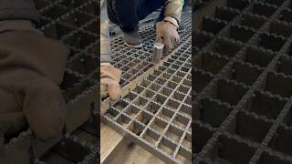 Building a Square Grid Wire Fence Satisfying Steel Fence Installation [upl. by Haiel]