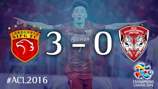 SHANGHAI SIPG vs MUANGTHONG UNITED AFC Champions League 2016 Playoffs [upl. by Feltie]