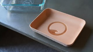 Making a WET MOLDED Leather Valet Tray using KITCHEN TUPPERWARE [upl. by Roanna88]