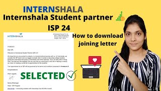 Joining letter from Internshala🔥  ISP 24  Internshala internship  Internshala isp24 internshala [upl. by Flora]