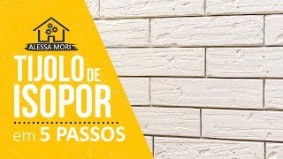 ⭐ COMO FAZER PAREDE DE TIJOLINHOS DE ISOPOR  DIY EM 5 PASSOS FÁCEIS [upl. by Buatti]