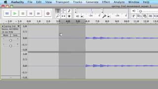 How to use Audacity to add silence to an audio file [upl. by Lleznov]